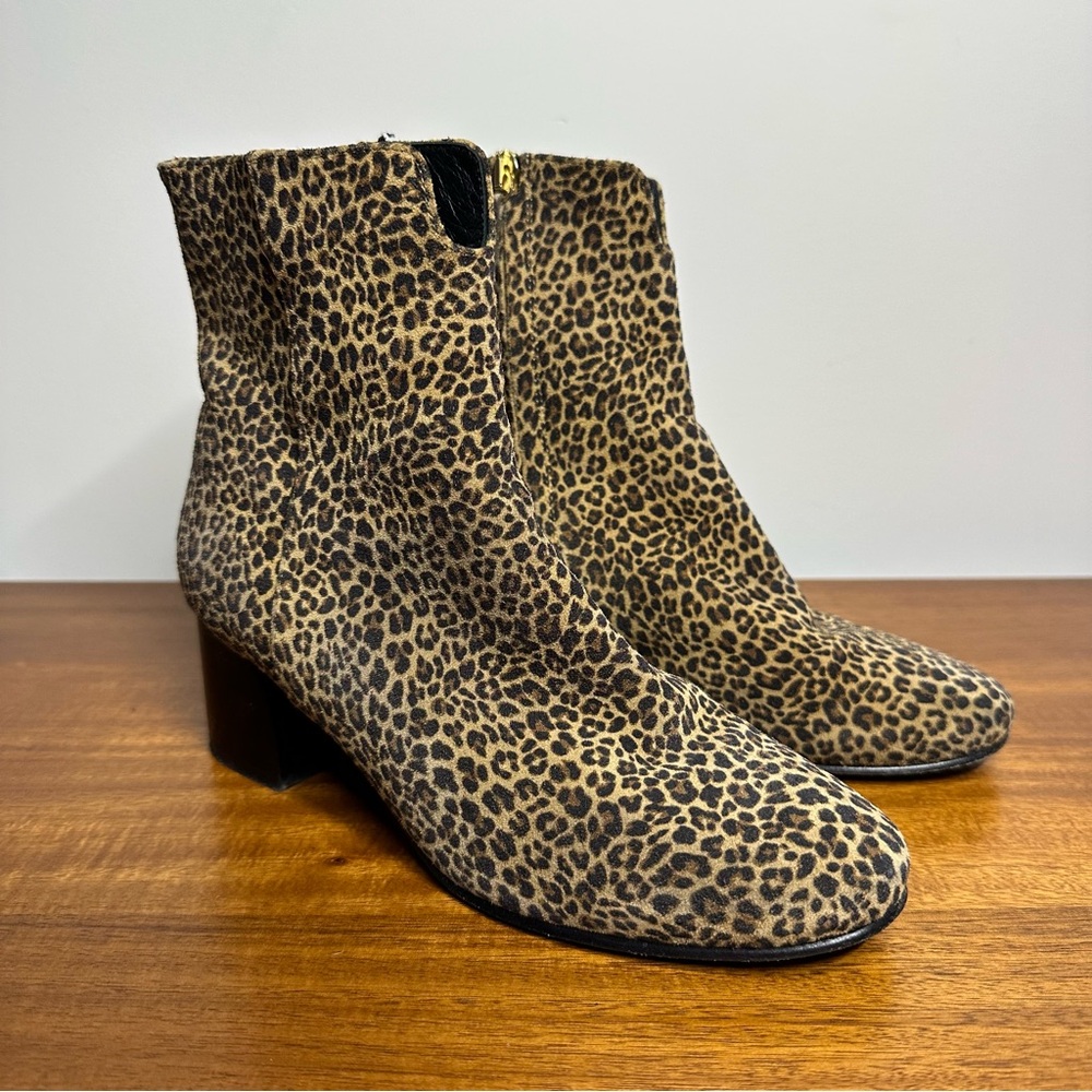 M. Gemi Leopard Print Ankle Boots, 36.5